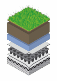 EMC Greenroofs Bestektekst - Intensief dak met onvoldoende afschot